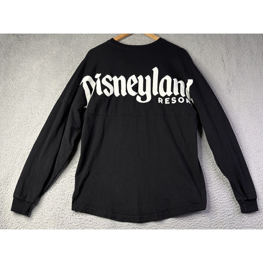 Disneyland Resort Spirit Jersey Womens Small Long Sleeve Black White Logo Disney